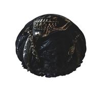 YHBLYKXP Bonnet de douche réglable double couche imprimé drapeau pirate bonnet de douche réutilisable pour femme spa salon de douche