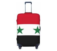 YHBLYKXP Drapeau de la République arabe syrienne Housse de protection pour bagages avec fermeture éclair pour éviter les rayures et les déchirures, convient pour les bagages enregistrés, noir, Medium