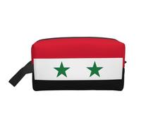 YHBLYKXP Drapeau de la République arabe syrienne imprimé Grande capacité Sac de rangement de toilettage Sac de maquillage portable Sac de rangement quotidien