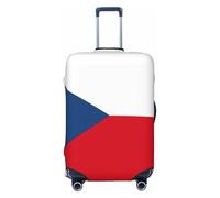 YHBLYKXP Drapeau de la République tchèque Housse de protection pour bagages avec fermeture éclair pour éviter les rayures et les déchirures, convient pour les bagages enregistrés, noir, Small