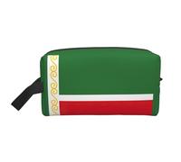 YHBLYKXP Drapeau de la République tchétchène imprimé Grande capacité Sac de rangement Voyage Toilettage Sac de Maquillage Portable Sac de Rangement quotidien