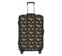 YHBLYKXP Housse de bagage amusante avec imprimé sorcière pour Halloween, housse de protection élastique, convient aux valises de 45,7 à 81,3 cm, blanc, Large