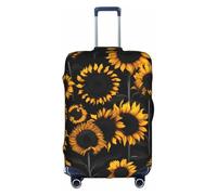 YHBLYKXP Housse de protection à roulettes avec fermeture éclair dissimulée - Motif tournesol et plantes, blanc, Large