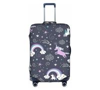 YHBLYKXP Housse de protection élastique pour valise, motif animal marin, arc-en-ciel, convient aux valises de 45,7 à 81,3 cm, blanc, X-Large