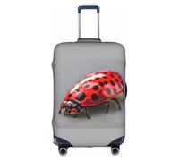 YHBLYKXP Housse de protection élastique pour valise, motif coccinelle, rouge, convient aux valises de 45,7 à 81,3 cm, blanc, Small