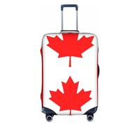 YHBLYKXP Housse de protection élastique pour valises de 45,7 à 81,3 cm avec imprimé drapeau canadien, blanc, M