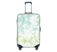 YHBLYKXP Housse de protection élastique pour valises de 45,7 à 81,3 cm - Motif algues vertes, blanc, X-Large