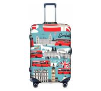 YHBLYKXP Housse de protection pour valise à roulettes avec inscription « I Like London » - Fermeture éclair dissimulée, blanc, X-Large