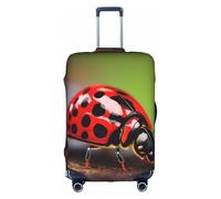 YHBLYKXP Housse de protection pour valise à roulettes avec motif coccinelle rouge, fermeture éclair dissimulée, blanc, Small