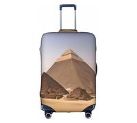 YHBLYKXP Housse de protection pour valise à roulettes, motif pyramides d'Égypte, fermeture éclair dissimulée, blanc, X-Large