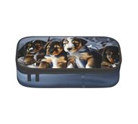 YHBLYKXP Husky Puppies Sac de rangement grande capacité avec imprimé chiens pour voyage, fournitures de bureau, trousse de maquillage, organiseur de bureau avec