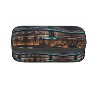 YHBLYKXP New York Manhattan Bridge Night Print Sac de rangement grande capacité Boîte de fournitures de bureau Voyage Boîte de maquillage Organiseur de bureau avec
