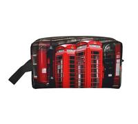 YHBLYKXP Phone Booth London Street Print Sac de rangement de voyage de grande capacité, sac de maquillage portable, sac de rangement quotidien