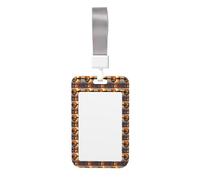 YHBLYKXP Porte-badge imprimé pour verre à vin coucher de soleil, protecteur de badge de travail, pour travailleurs de magasin, vendeurs, blanc