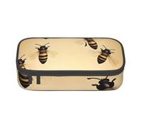 YHBLYKXP Sac de rangement de grande capacité avec motif abeille et miel - Boîte de rangement pour fournitures de bureau - Trousse de maquillage - Organiseur de