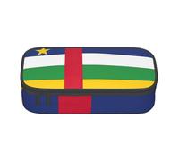 YHBLYKXP Sac de rangement de grande capacité avec motif drapeau de l'Afrique centrale, boîte de rangement pour fournitures de bureau, trousse de maquillage, organisateur de bureau avec, Noir/blanc