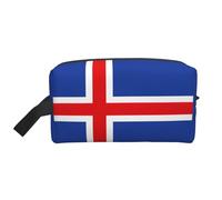 YHBLYKXP Sac de rangement de voyage avec imprimé drapeau de l'Islande - Grande capacité - Sac de maquillage portable - Sac de rangement quotidien