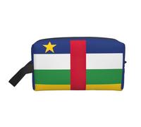 YHBLYKXP Sac de rangement de voyage de grande capacité avec imprimé drapeau d'Afrique centrale, sac de maquillage portable, sac de rangement quotidien