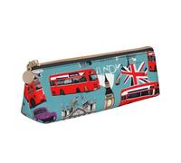 YHBLYKXP Sac de rangement triangulaire en cuir avec imprimé I Like London, trousse de maquillage portable, rangement quotidien de petits articles, blanc, One Size, Légères