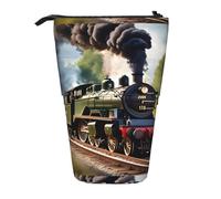 YHBLYKXP Steam Little Train Trousse à crayons rétractable verticale Sac de rangement adapté pour le bureau et le transport quotidien
