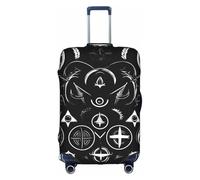 YHBLYKXP Supernatural Symbols Housse de protection pour valise à roulettes avec fermeture éclair dissimulée Noir, blanc, X-Large