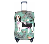 YHBLYKXP Sweet Basset Hound Housse de protection élastique pour valises de 45,7 à 81,3 cm, blanc, XL