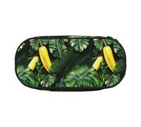 YHBLYKXP Trousse à crayons en tissu Oxford imprimé banane et palmier avec compartiments en maille - un choix pratique ou pour les voyages