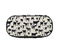 YHBLYKXP Trousse à crayons en tissu Oxford imprimé vache 03 avec compartiments en maille commandés - un choix pratique ou de voyage