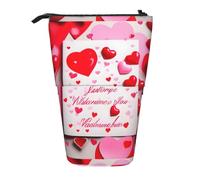 YHBLYKXP Trousse à crayons rétractable verticale avec imprimé « Lover's Day », sac de rangement, convient pour les voyages au bureau et le transport quotidien