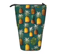 YHBLYKXP Trousse à crayons rétractable verticale avec imprimé Tropical Fruit Paradise, sac de rangement, convient pour le bureau et le transport quotidien