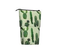 YHBLYKXP Trousse à crayons rétractable verticale avec motif cactus. Sac de rangement, convient pour les voyages au bureau et le transport quotidien