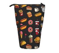 YHBLYKXP Trousse à crayons rétractable verticale avec patte de poulet pour hamburger, sac de rangement, convient pour le bureau et le transport quotidien