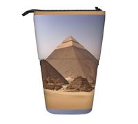 YHBLYKXP Trousse à crayons rétractable verticale imprimée pyramides d'Égypte, sac de rangement, adaptée pour les voyages au bureau et le transport quotidien