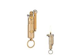 YHBNJIGW Briquet à kérosène Vintage en Laiton, Briquet Portable Antique, réutilisable, idéal for Collectionner, décorer ou Offrir (kérosène Non Inclus)(Brass)