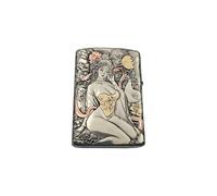 YHBNJIGW Briquet Coupe-Vent au kérosène, cuivre Blanc Vintage, gaufrage à Cinq côtés sculpté à la Main, Carburant Rechargeable, Convient for la Collection/Cadeau (kérosène Non Inclus)