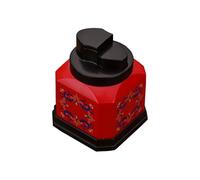 YHBNJIGW Briquet de Table en métal au gaz Butane - Jet à Quatre Flammes, allumage par Simple Pression, Rechargeable - Maison/Bureau (Butane Non Inclus)(Red)