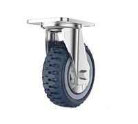 YHBZ roulettes de Transport Industriel,Roue Robuste avec Frein,roulettes pivotantes pour Meubles,Roue Muette pour Chariot,Une Roue Portant 450 kg,Type Tout-Terrain,5in-Rotating