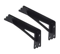 YHBZ Support d'étagère Robuste,Équerre Étagère 5 mm d'épaisseur,Charge maximale 2 pièces 600 KG,Équerre de Fixation Métal Noir,Support de Comptoir Flottant L,35cm/13.8in