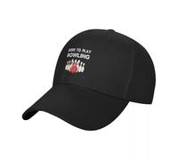 YHCIREB Casquette de Baseball Born to Play Bowling Drôle Bowling Cadeau pour Papa Maman Golf Soleil Militaire Homme Cosplay Baseball pour Hommes Femmes Chapeau