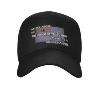 YHCIREB Casquette de Baseball de la Collection Neuromancer - A Dead Channel, Noire, Luxueuse, pour Homme et Femme