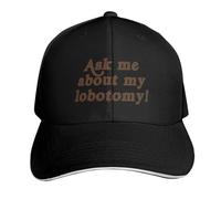 YHCIREB Casquette de Baseball Demandez-Moi à Propos de ma lobotomie Vêtements de Golf Tactiques Vintage drôles Femmes Hommes Chapeau