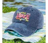 YHCIREB Casquette de Baseball « Faites ce Que Vous Aimez, ce Que Vous Faites » en Coton imprimé Amusant, Coupe Ajustable, Protection Solaire, Chapeau de Papa Tendance pour Femme