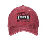 YHCIREB Casquette de Baseball personnalisée en Coton, Cadeau d'anniversaire, Vintage 1985, vieillie Parfaitement, édition limitée, pour Hommes et Femmes, Respirante, Papa, Streetwear