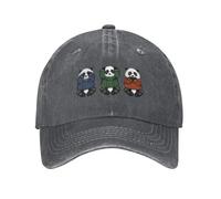 YHCIREB Casquette de Baseball « See No Hear No Speak No Pandas » en Chapeau pour Homme pour Le Soleil. Nouveau Chapeau. Chapeaux pour Hommes et Femmes.