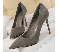 YHCS Chaussures 2021 Nouvelles Femmes Pompons Daim Talons Hauts Chaussures Mode Bureau Chaussures Stiletto Chaussures de fête Confort Femmes Femmes Talons