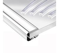 YHDMDQ Bande De Protection en Silicone pour Les Bords De Verre, Transparent Bande De Protection des Coins De Mur, Garniture De Bord en U pour Les Panneaux, Les Coins De Table Et Les Tiroirs(10-11mm)