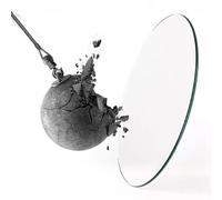 YHDMDQ Plateau De Table En Verre, Plaque De Table À Manger Rond En Verre Trempé De 38/48/58cm, Dessus Transparent De Remplacement Pour Tables Basses(80cm(31.5in))