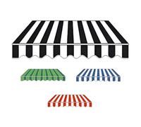 YHDMDQ Tissu De Rechange pour Auvent Rétractable Toile D'Auvent 4x3m 3x2m 2x1.5m Toile De Remplacement pour Store Banne Extérieur Auvent De Terrasse Remplacement Couverture(Black,3.5x2m/12x6.5ft)