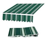 YHDMDQ Tissu De Remplacement for Auvent De Balcon, Tissu De Rechange for Auvent De Terrasse Rétractable 3x2m 4x3m 5x3m 6x3m Toile De Remplacement pour Store Banne(Green,3x2m/10x6.5ft)