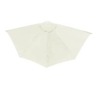 YHDMDQ Toile De Parasol Demi-Parasol 270cm 5 Baleines, Auvent De Rechange Pour Jardin et Terrasse, Bâche De Remplacement (White)